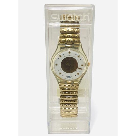 Swatch Watch GOLDEN WALTZ GK142 1992 Standard Gents Designed By Giorgio Gali - Picture 7 of 8